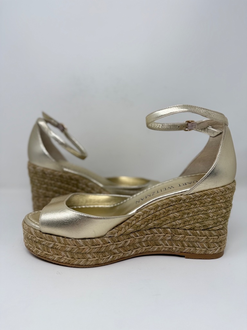 New Stuart Weitzman Distia Espadrille Wedge Sandal Sz 10 - Picture 10 of 13